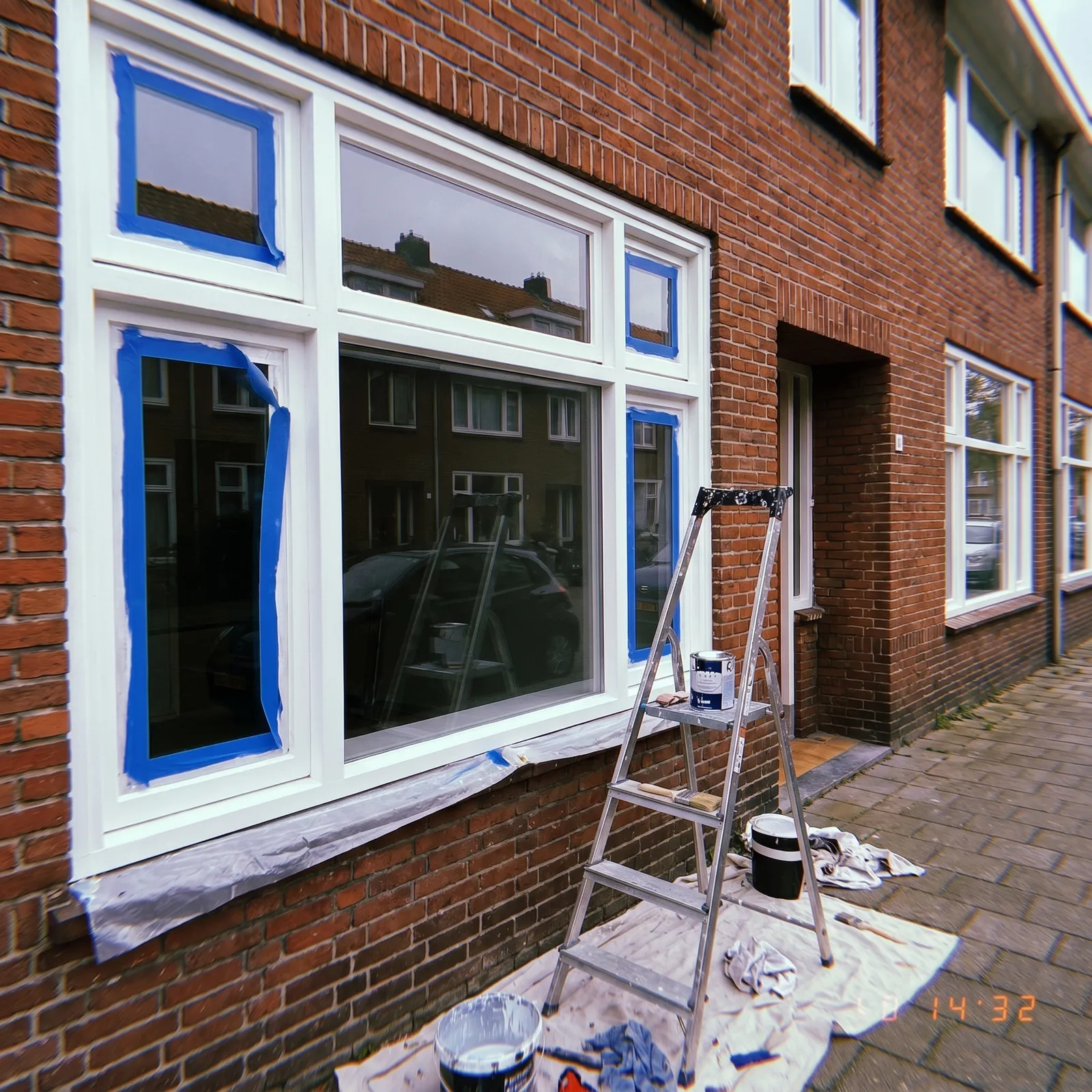 Schilder aan het werk